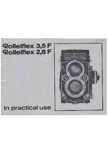 Rollei Rolleiflex 2.8 F manual. Camera Instructions.